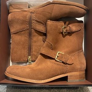 Coach Alston Suede Saddle Boots Size 5.5